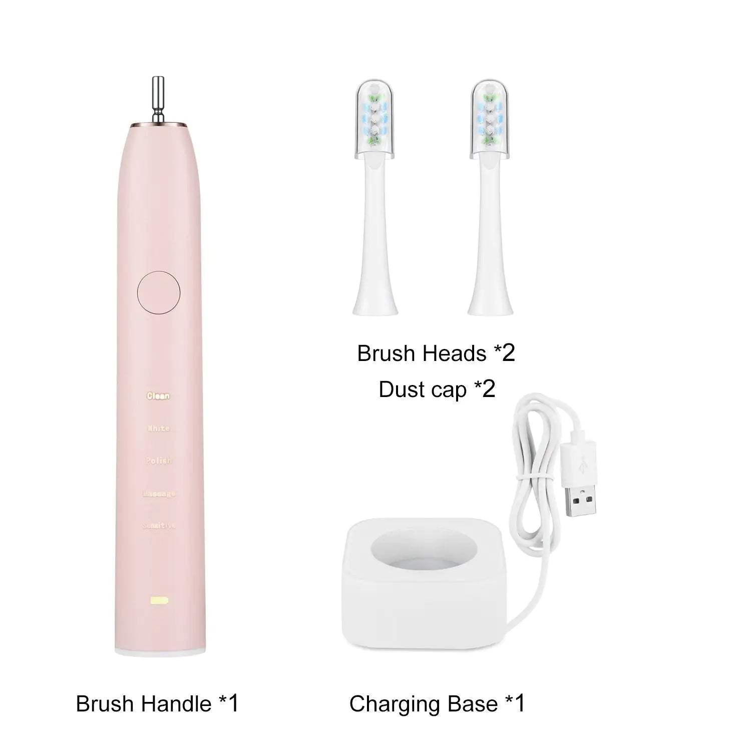 SonicWave Electric Toothbrush with IPX7 Heads